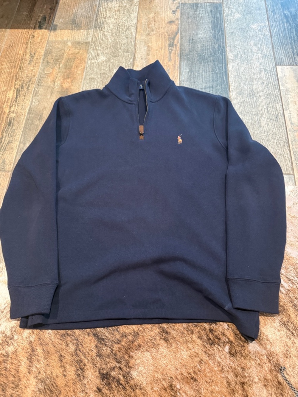 Polo Ralph Lauren Navy Quarter Zip Pullover Men’s M EUC Classic Logo